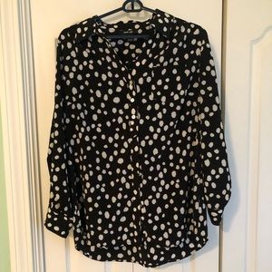 Button up long sleeve blouse